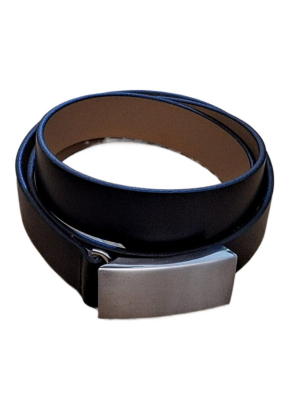 Republic Burnished Plaque Clamp Buckle Belt Size Large NEW